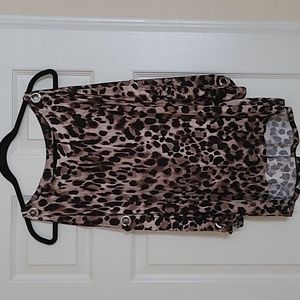 Cable & Gauge Animal Print Top Size M